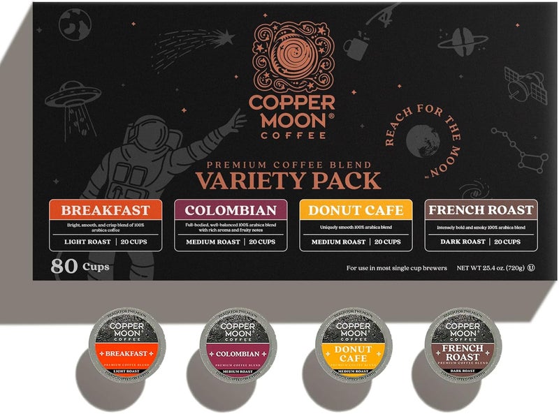 Copper Moon Coffee Variety Pack - 80 Single Serve Pods - Image 2